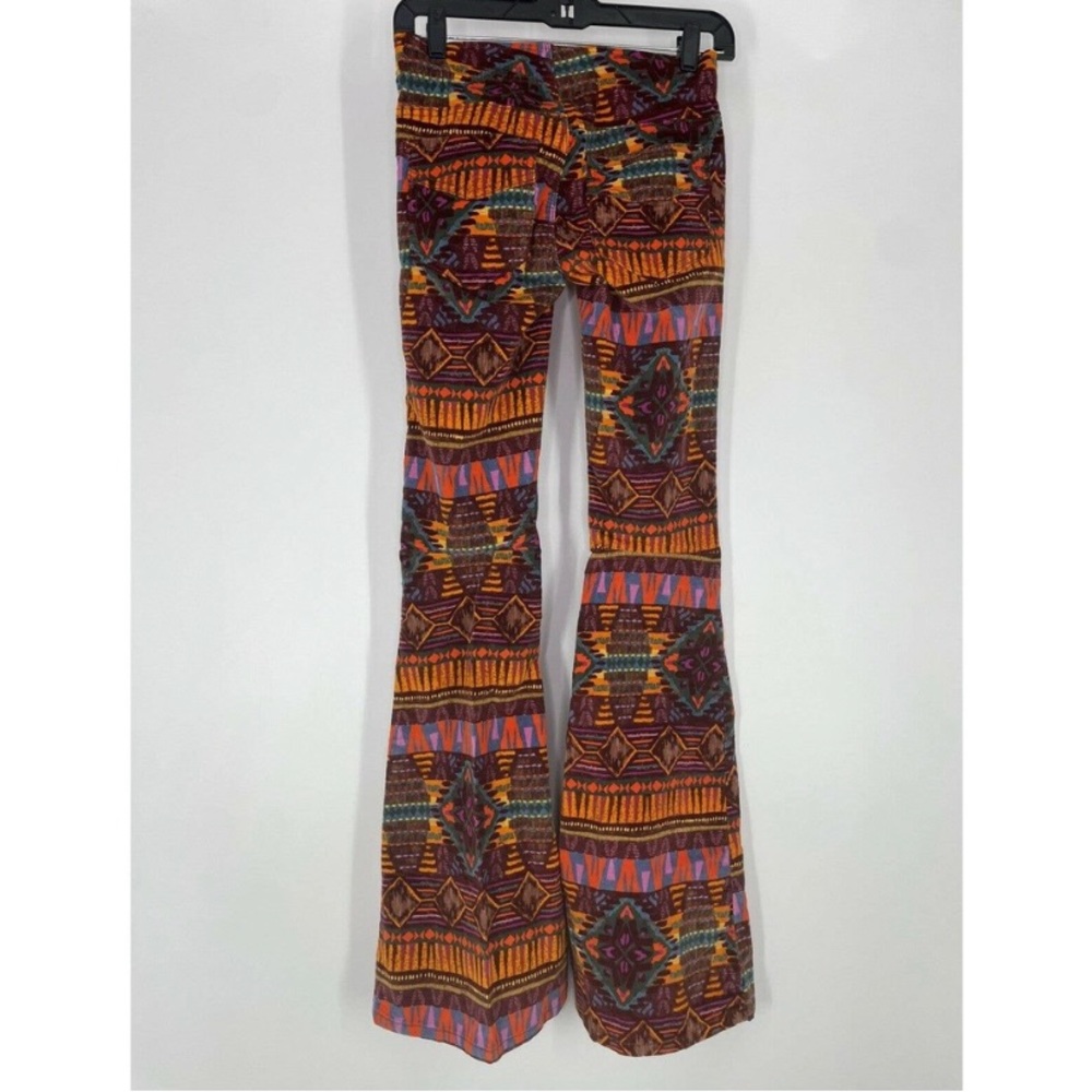 🆕 Free People Pull On Corduroy Printed Flare Pants, Sedona, NWOT, Size 24, 00 - Picture 8 of 11